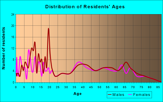 Age and Sex of Residents in zip code 13361