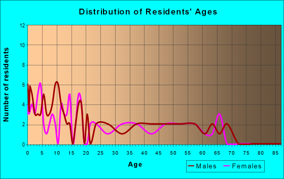 Age and Sex of Residents in zip code 13633
