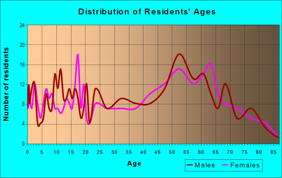 Age and Sex of Residents in zip code 13775