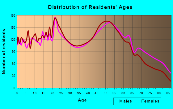 Age and Sex of Residents in zip code 13901