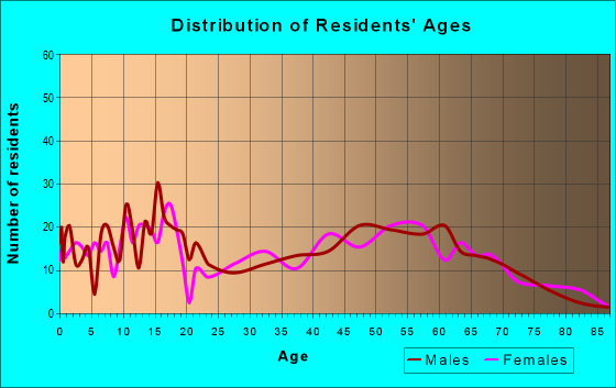 Age and Sex of Residents in zip code 14012