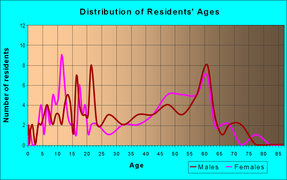 Age and Sex of Residents in zip code 14816