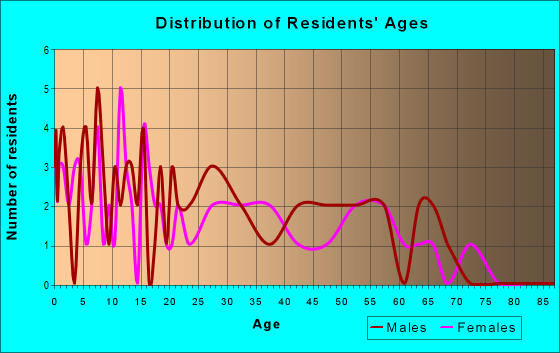Age and Sex of Residents in zip code 15745