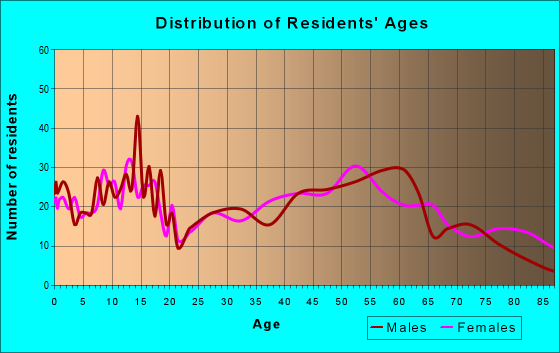 Age and Sex of Residents in zip code 16406
