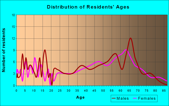 Age and Sex of Residents in zip code 16640