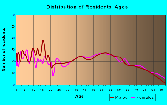 Age and Sex of Residents in zip code 17023