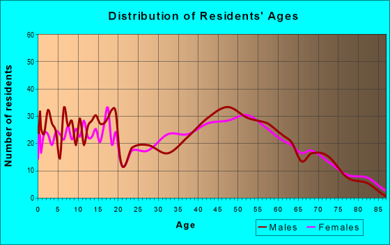 Age and Sex of Residents in zip code 17026
