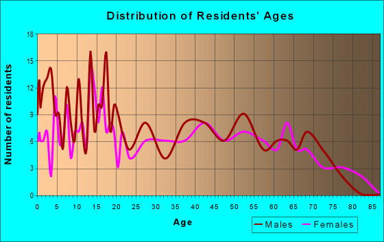 Age and Sex of Residents in zip code 17037