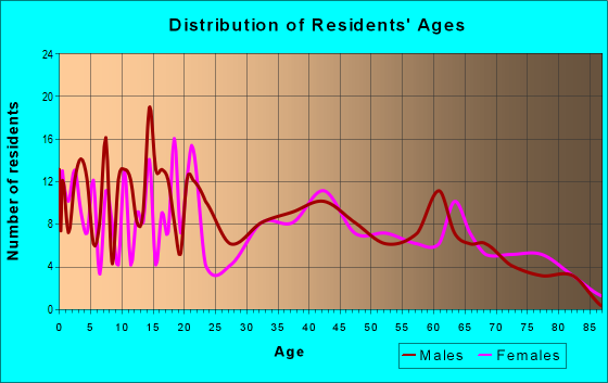 Age and Sex of Residents in zip code 17060