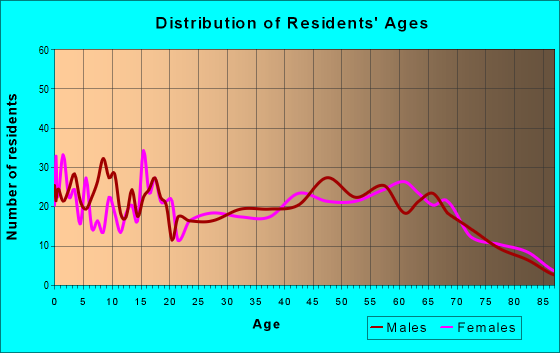 Age and Sex of Residents in zip code 17063