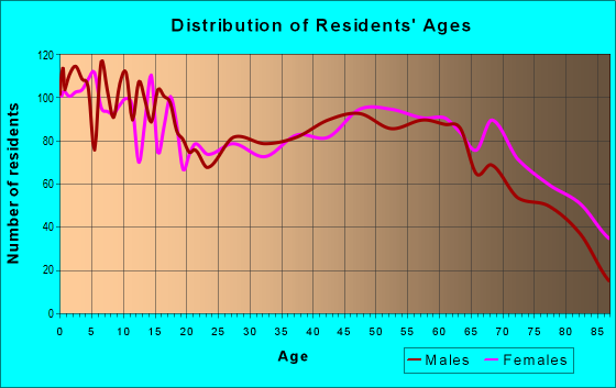 Age and Sex of Residents in zip code 17067