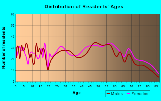 Age and Sex of Residents in zip code 17501