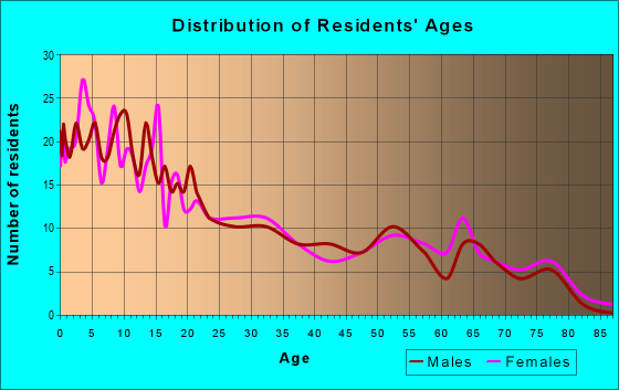 Age and Sex of Residents in zip code 17505