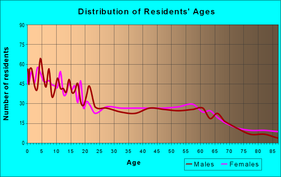 Age and Sex of Residents in zip code 17509