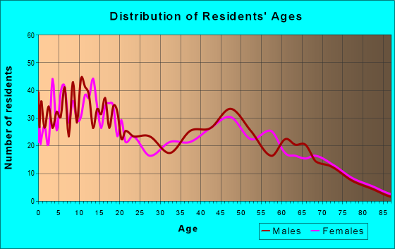 Age and Sex of Residents in zip code 17563