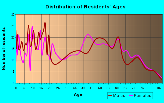 Age and Sex of Residents in zip code 17772