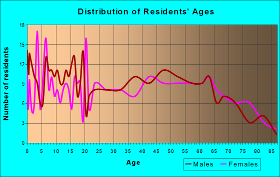 Age and Sex of Residents in zip code 17812