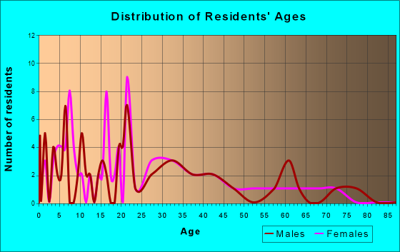 Age and Sex of Residents in zip code 17833