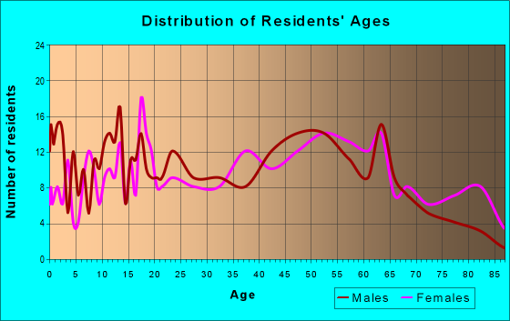 Age and Sex of Residents in zip code 17935