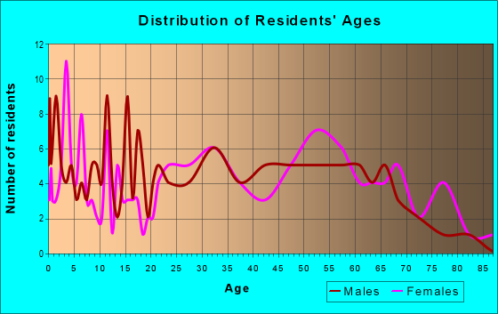 Age and Sex of Residents in zip code 17936