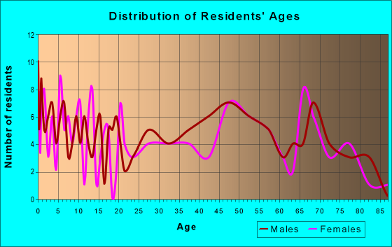 Age and Sex of Residents in zip code 17941