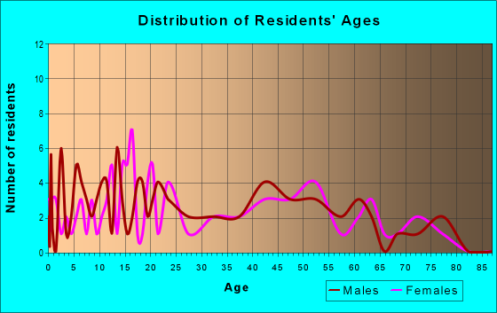 Age and Sex of Residents in zip code 18079