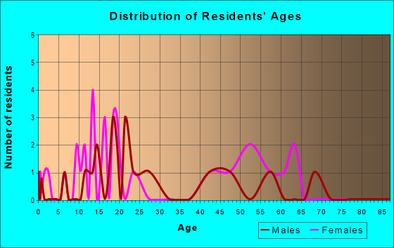 Age and Sex of Residents in zip code 18413