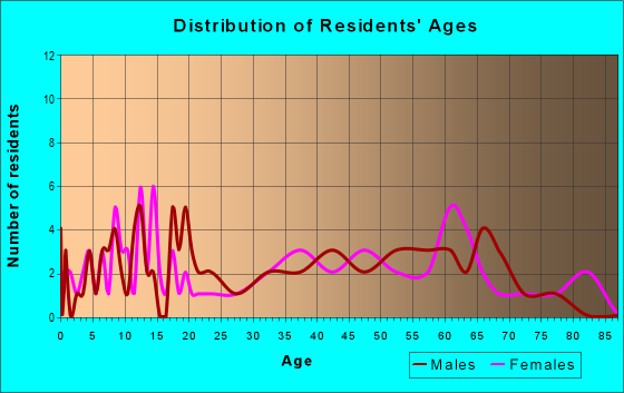 Age and Sex of Residents in zip code 18456