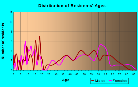 Age and Sex of Residents in zip code 18462