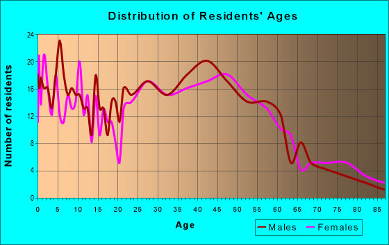 Age and Sex of Residents in zip code 18917