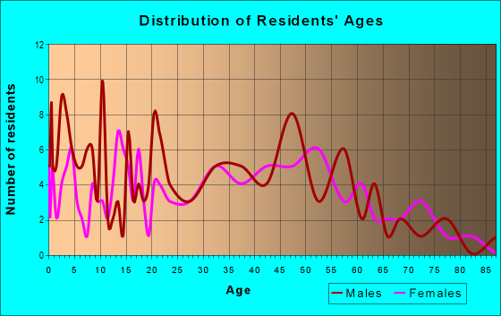 Age and Sex of Residents in zip code 18970