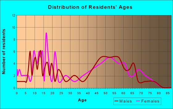 Age and Sex of Residents in zip code 18980