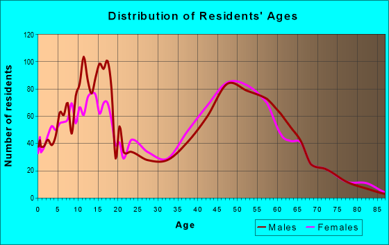 Age and Sex of Residents in zip code 19343
