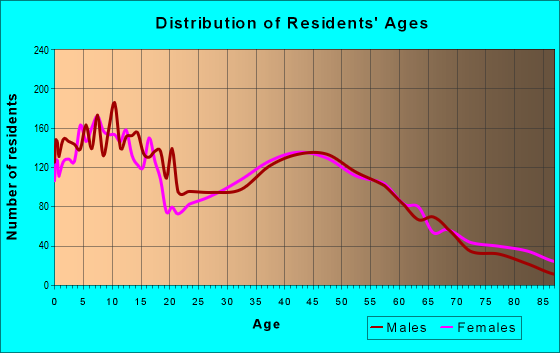 Age and Sex of Residents in zip code 19363