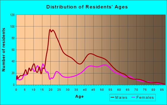 Age and Sex of Residents in zip code 19373