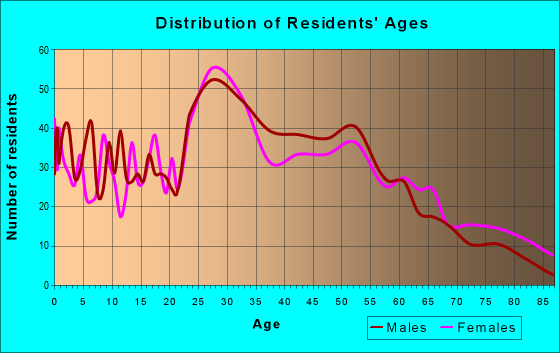 Age and Sex of Residents in zip code 19405