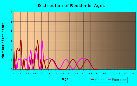 Age and Sex of Residents in zip code 19457