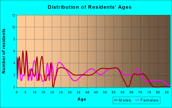Age and Sex of Residents in zip code 19545
