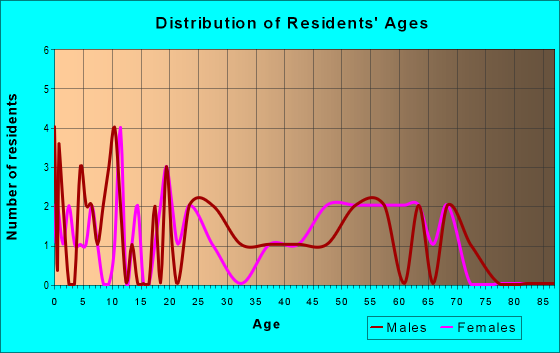 Age and Sex of Residents in zip code 19731
