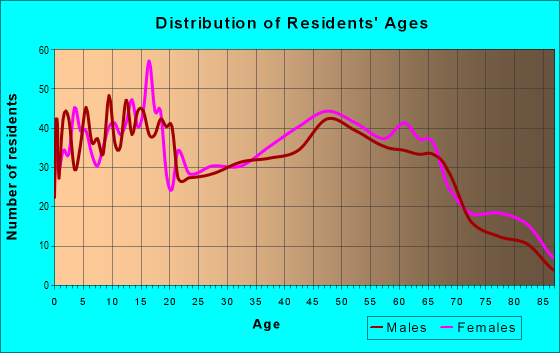 Age and Sex of Residents in zip code 19940