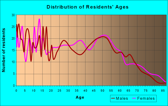 Age and Sex of Residents in zip code 19941