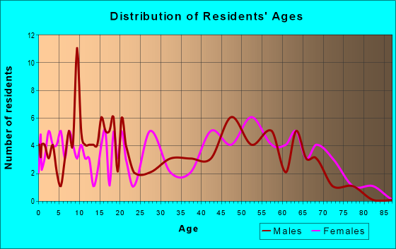 Age and Sex of Residents in zip code 19979