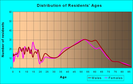 Age and Sex of Residents in zip code 20135