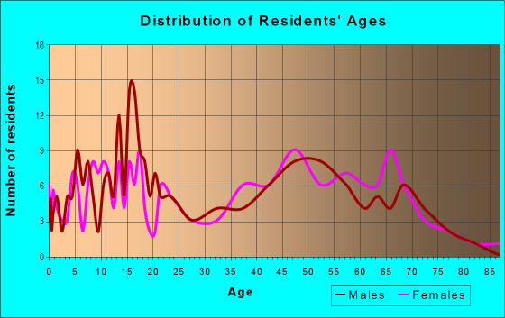 Age and Sex of Residents in zip code 23846