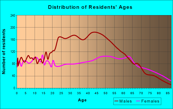 Age and Sex of Residents in zip code 23847