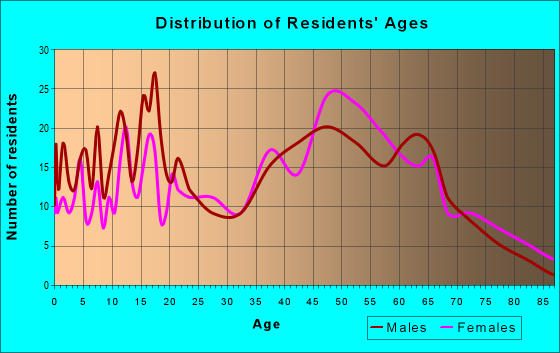 Age and Sex of Residents in zip code 23872