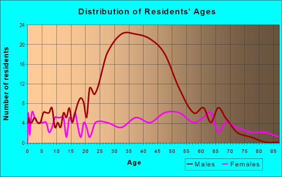 Age and Sex of Residents in zip code 23915