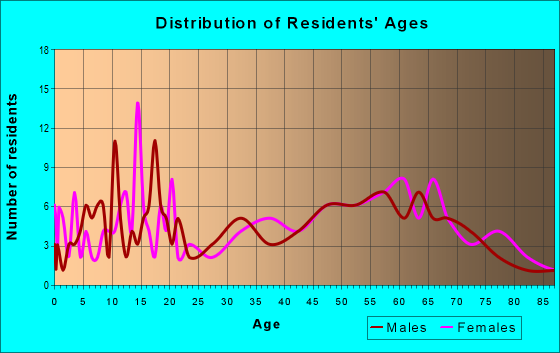 Age and Sex of Residents in zip code 23968