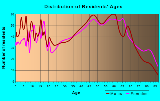 Age and Sex of Residents in zip code 24091