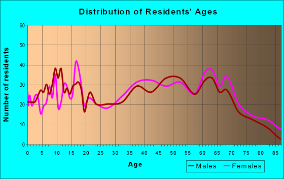Age and Sex of Residents in zip code 24124